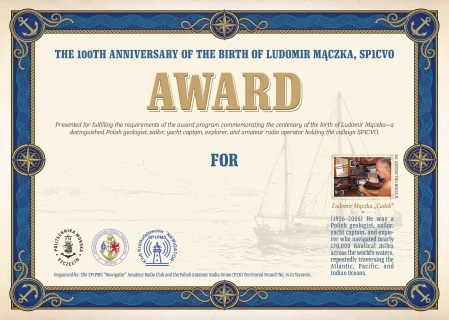 EU - 100th Anniversary of the Birth of Capt. Ludomir Mączka – SP1CVO