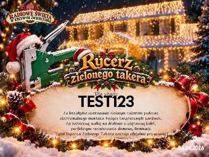 Dyplom specjalny - Rycerz zielonego takera