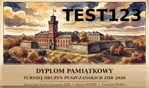 Dyplom Okolicznościowy Turniej Drużyn Puszczańskich ZHR 2026