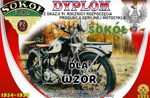 „SOKÓŁ” Upamiętnienie 91. rocznicy rozpoczęcia produkcji motocykla Sokół