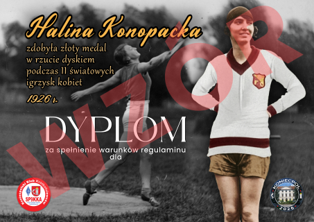 100 rocznica rzutem dyskiem na 34,15 metra Haliny Konopackiej