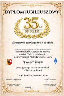 35 Lat działalności klubu SP3ZIR